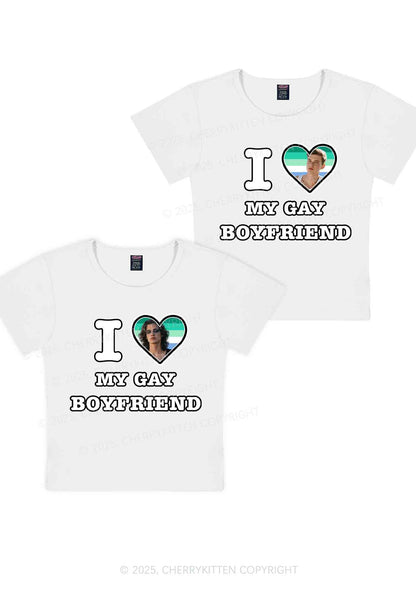 Custom My Gay BF Pride Y2K Valentine's Day Baby Tee Cherrykitten