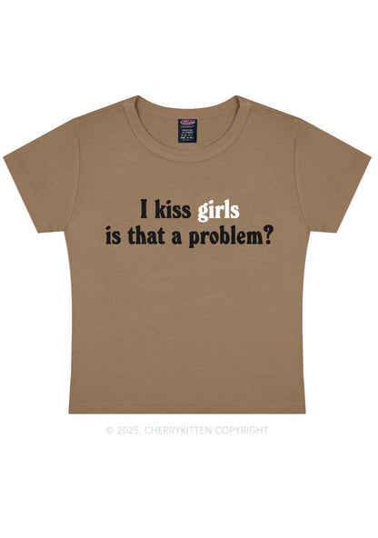I Kiss Girls Y2K Baby Tee Cherrykitten