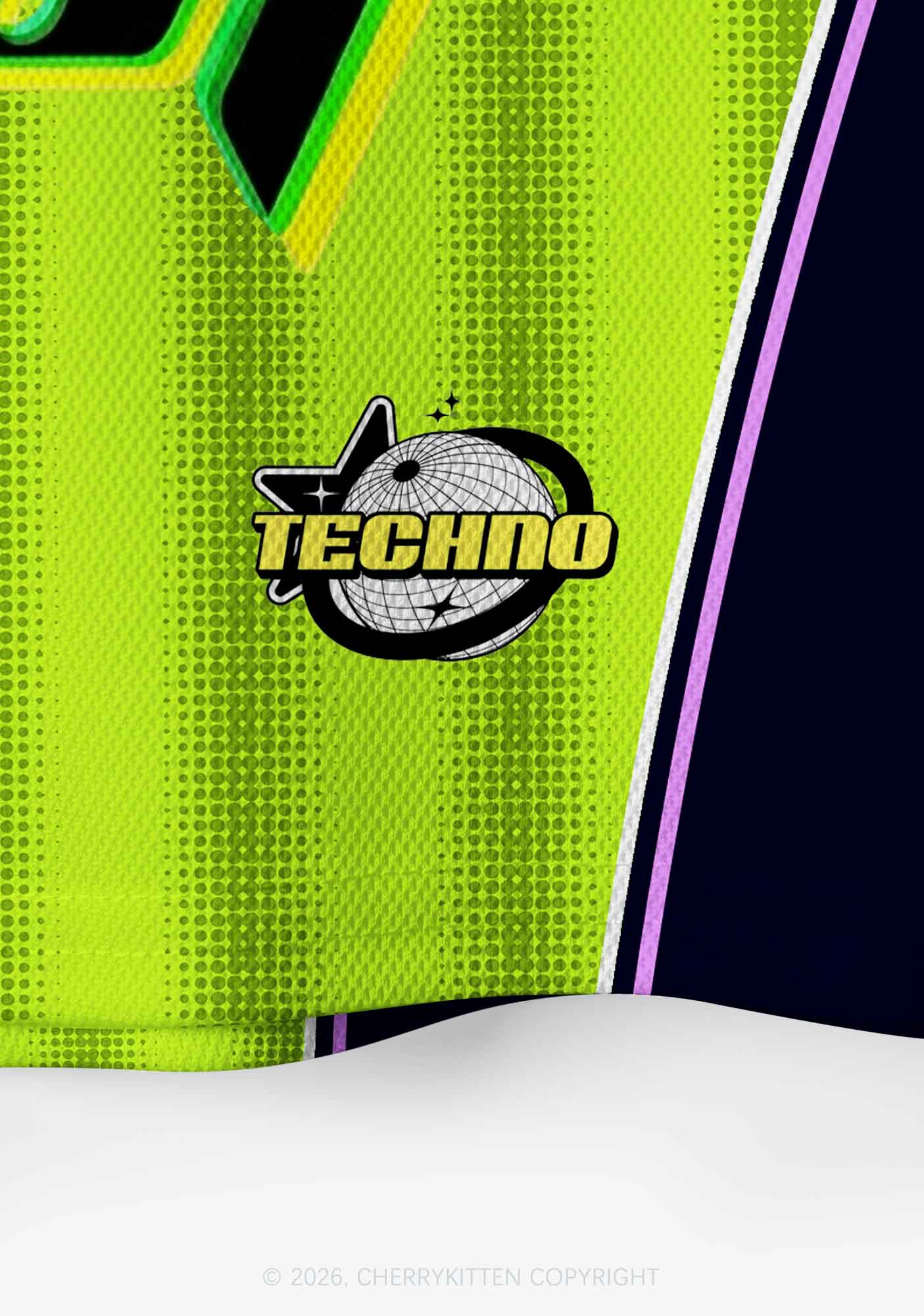 Green Bass Slxt Y2K Crop Sport Jersey Shirts Cherrykitten
