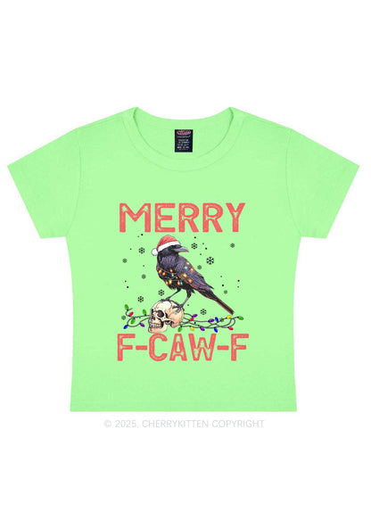 Christmas Merry Fcawf Y2K Baby Tee Cherrykitten