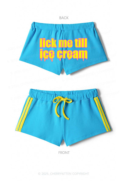 Lick Me Till Ice Cream Y2K Drawstring Mini Shorts Cherrykitten
