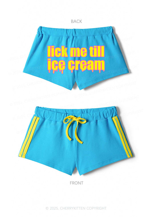 Lick Me Till Ice Cream Y2K Drawstring Mini Shorts Cherrykitten