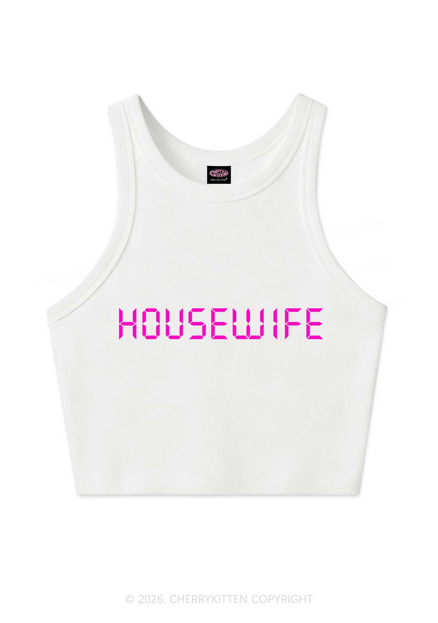 Housewife Y2K Crop Tank Top Cherrykitten