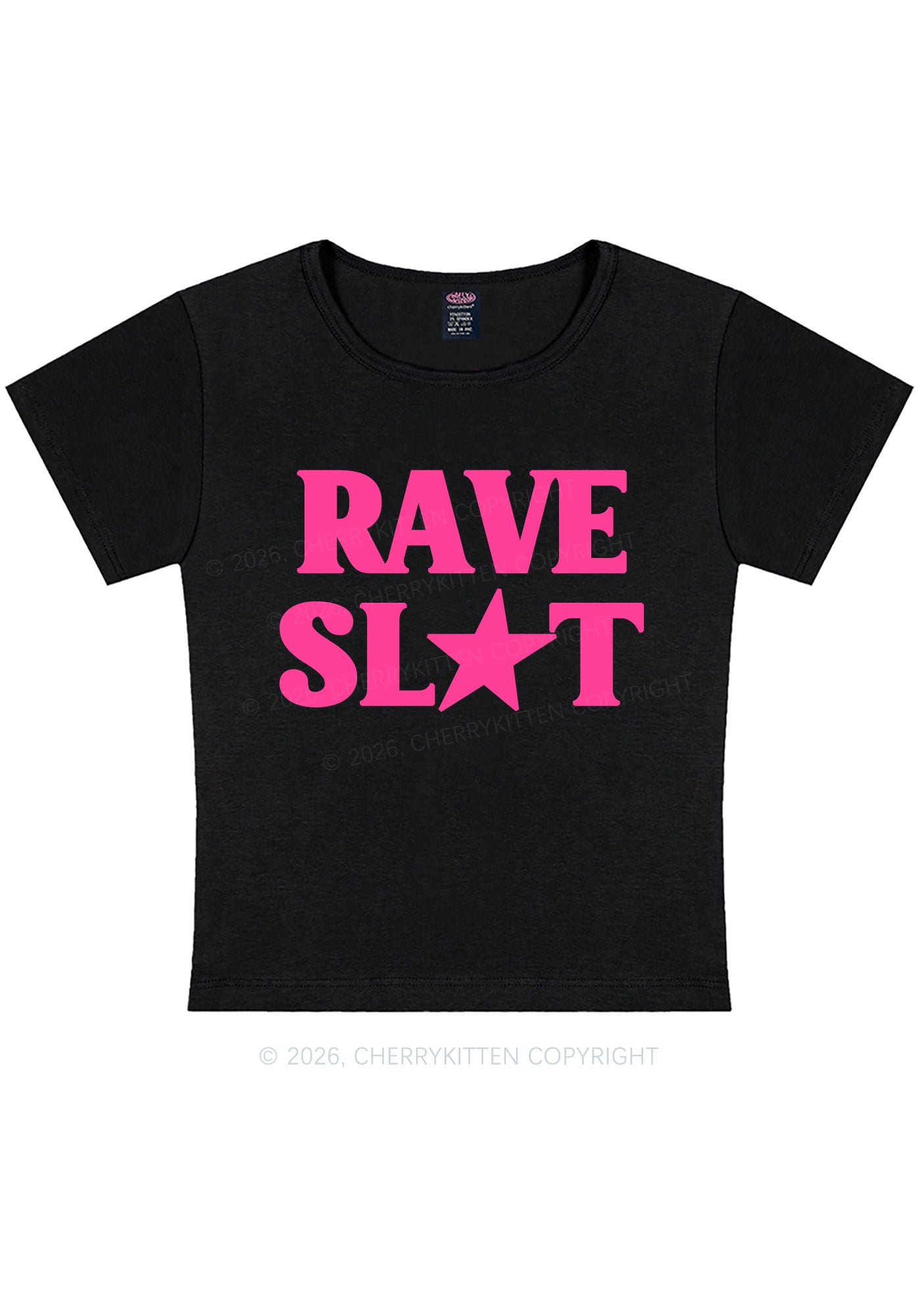 Rave Slxt Y2K Baby Tee Cherrykitten