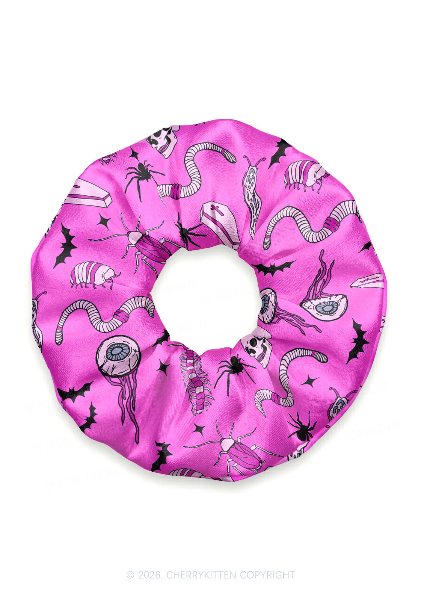 Halloween Goth Pink Party Y2K Hair Scrunchie Cherrykitten
