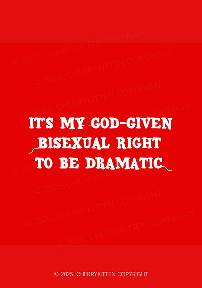 God-Given Bisexual Right Pride 1Pc Y2K Pin Badge Cherrykitten