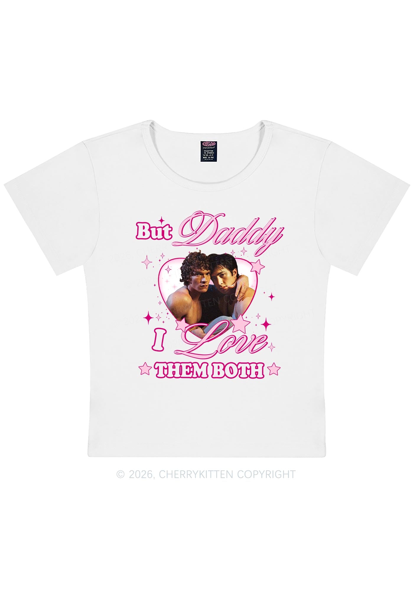 But Daddy I Love Them Both HR Y2K Baby Tee Cherrykitten