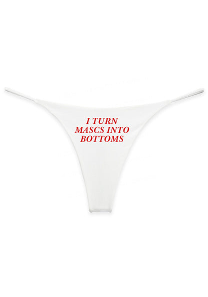I Turn Mascs Into Bottoms Pride Y2K Bikini String Thong Cherrykitten
