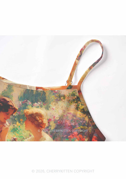 Garden Chat Pride Y2K Mesh Cami Tank Cherrykitten