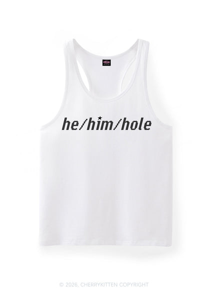 He Him Hole Pride Y2K Men Racerback Tank Top Cherrykitten