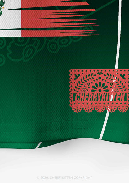 Custom Mexican Heritage Tribal Y2K Crop Sport Jersey Shirts Cherrykitten
