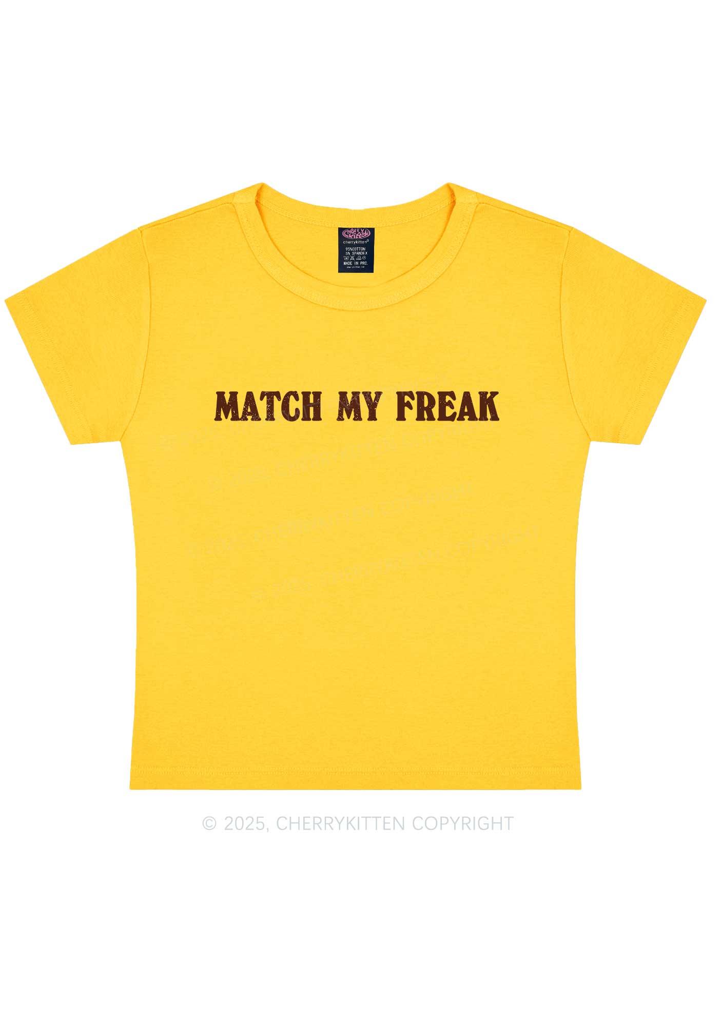 Match My Freak Y2K Baby Tee Cherrykitten