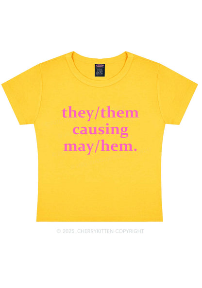They Causing May Pride Y2K Baby Tee Cherrykitten