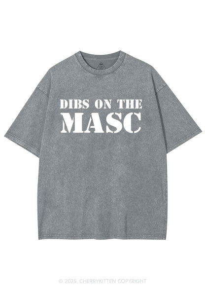 Dibs On The Masc Pride Y2K Shirts Washed Tee Cherrykitten