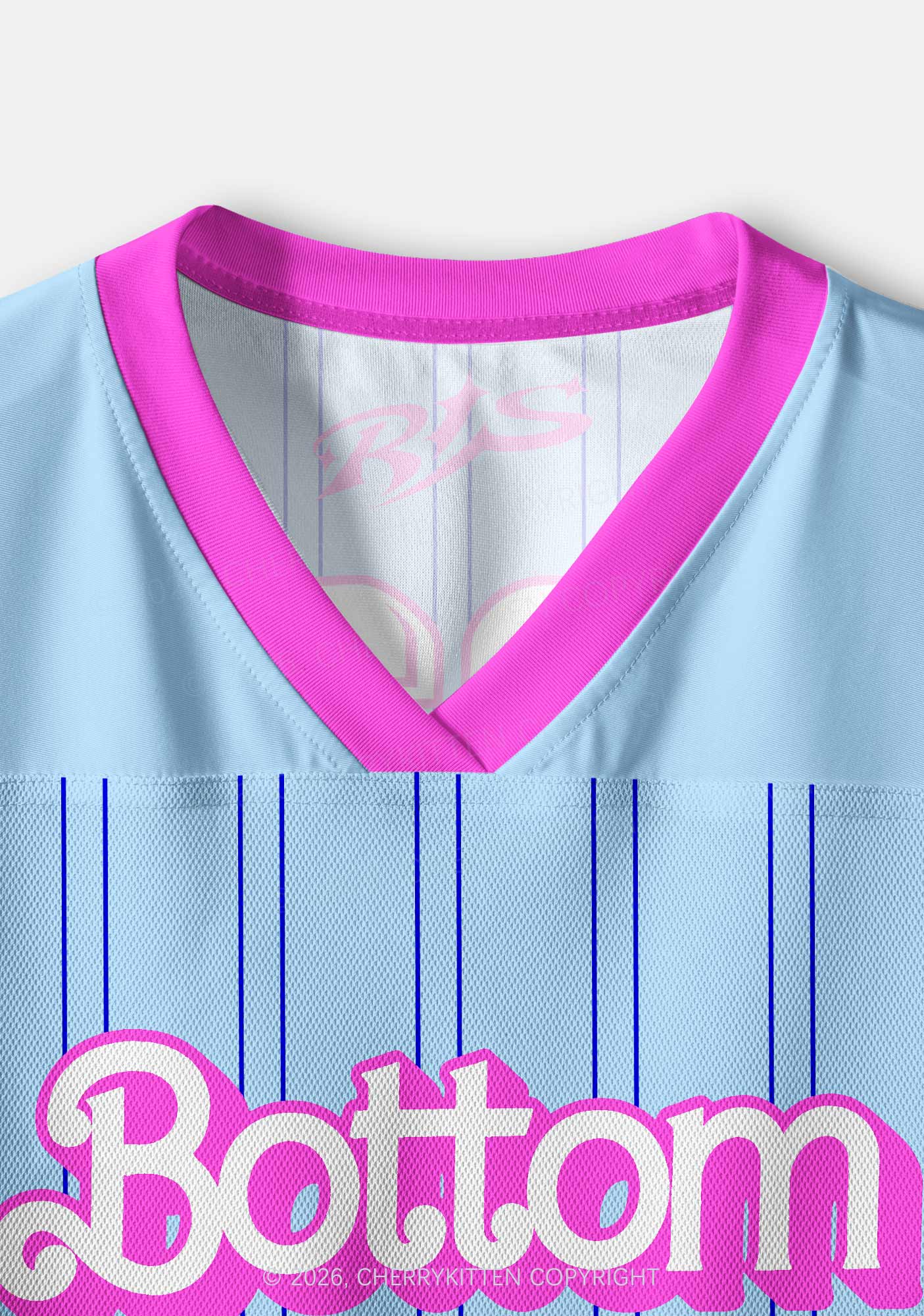 Blue Bottom Pride Y2K Crop Sport Jersey Shirts Cherrykitten