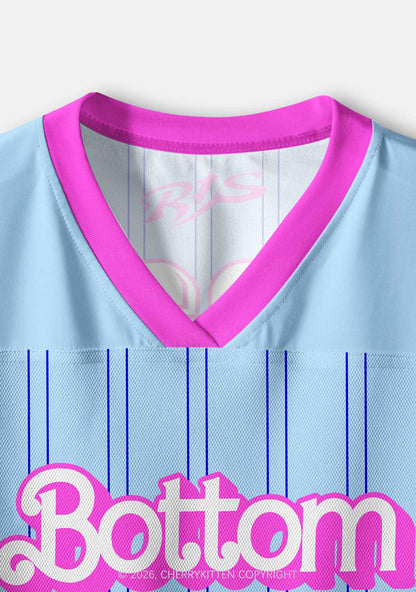 Blue Bottom Pride Y2K Crop Sport Jersey Shirts Cherrykitten