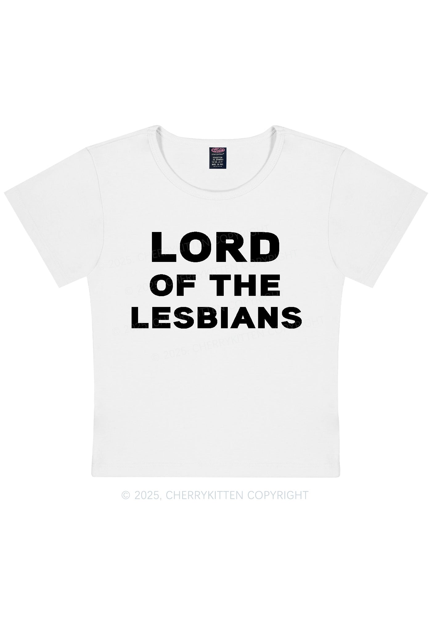 Lord Of The Lesbians Y2K Baby Tee Cherrykitten
