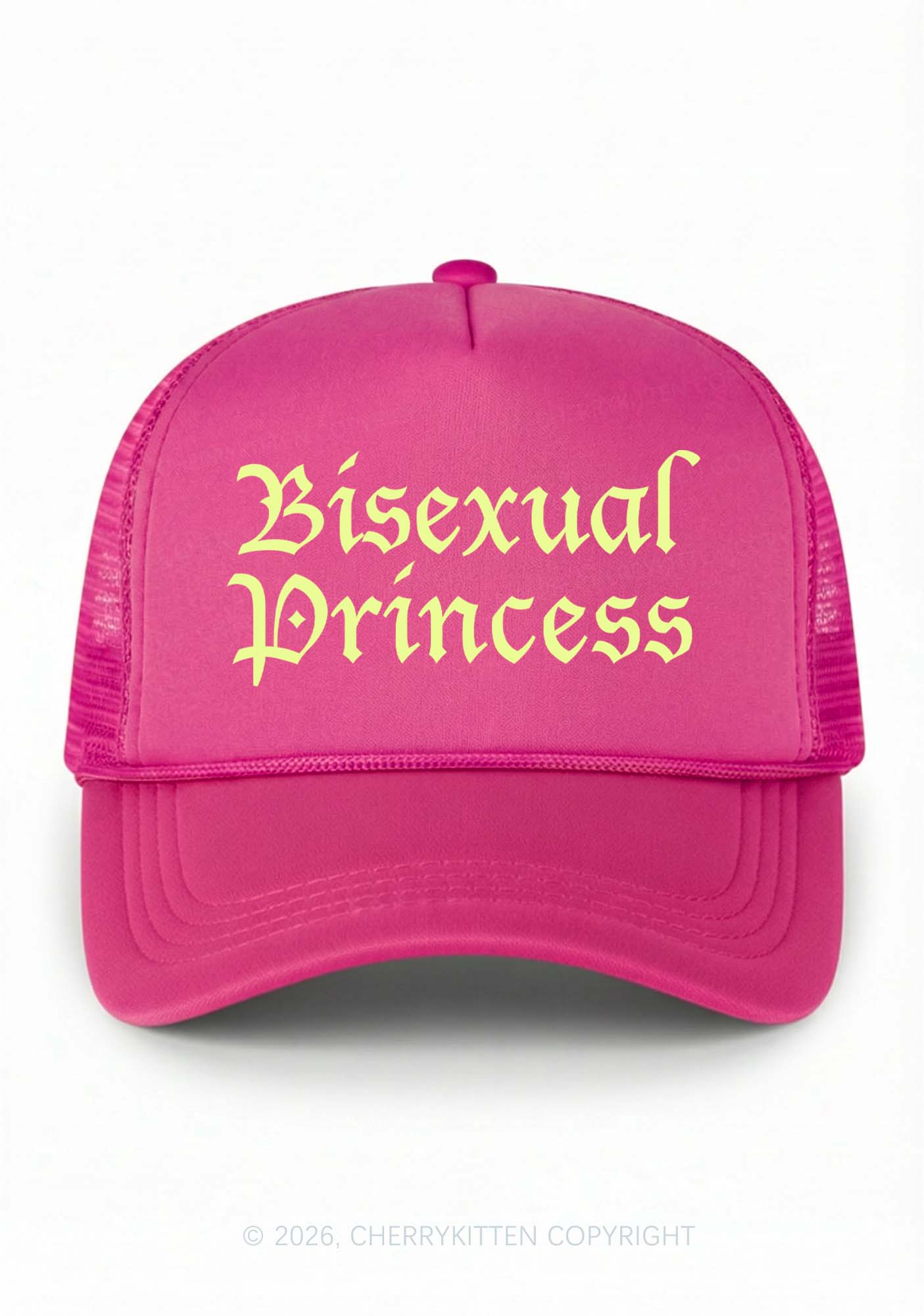 Bisexual Princess Pride Y2K Trucker Hat Cherrykitten