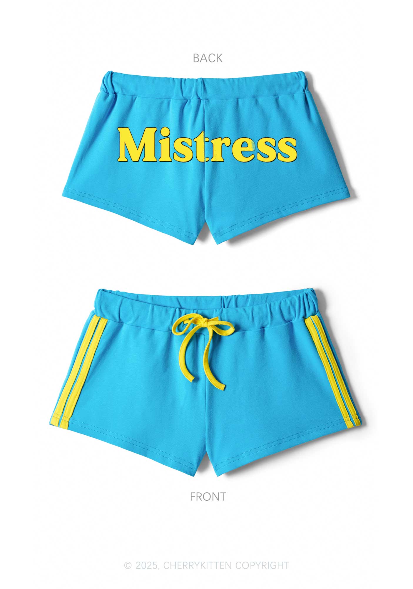 Mistress Y2K Drawstring Mini Shorts Cherrykitten