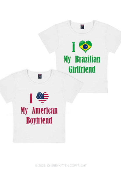 Custom Country Y2K Valentine's Day Baby Tee Cherrykitten