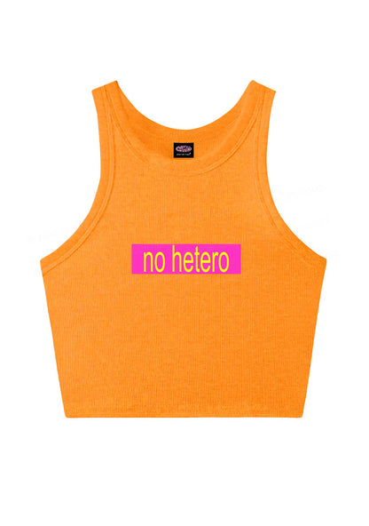 No Hetero Pride Y2K Crop Tank Top Cherrykitten