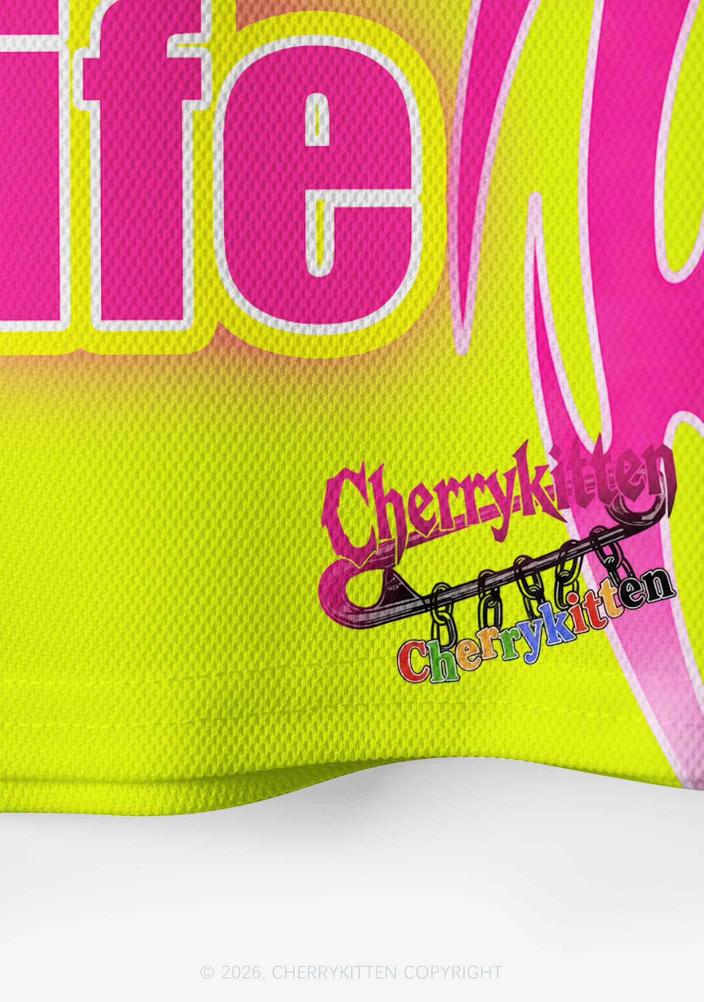 Lime Yellow House Wife Y2K Crop Sport Jersey Shirts Cherrykitten