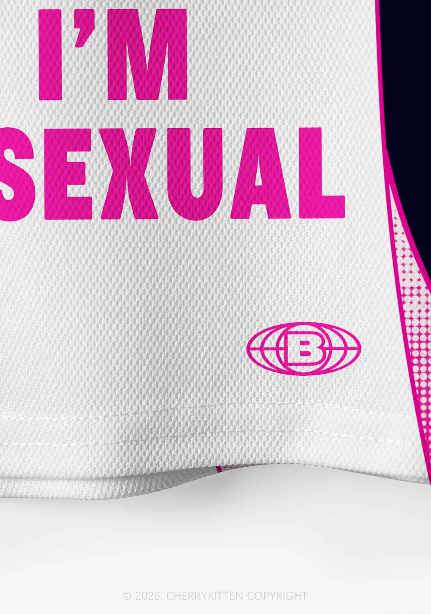 Nobody Knows Im Bisexual Pride Y2K Crop Sport Jersey Shirts Cherrykitten