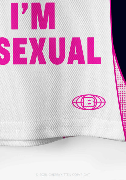Nobody Knows Im Bisexual Pride Y2K Crop Sport Jersey Shirts Cherrykitten