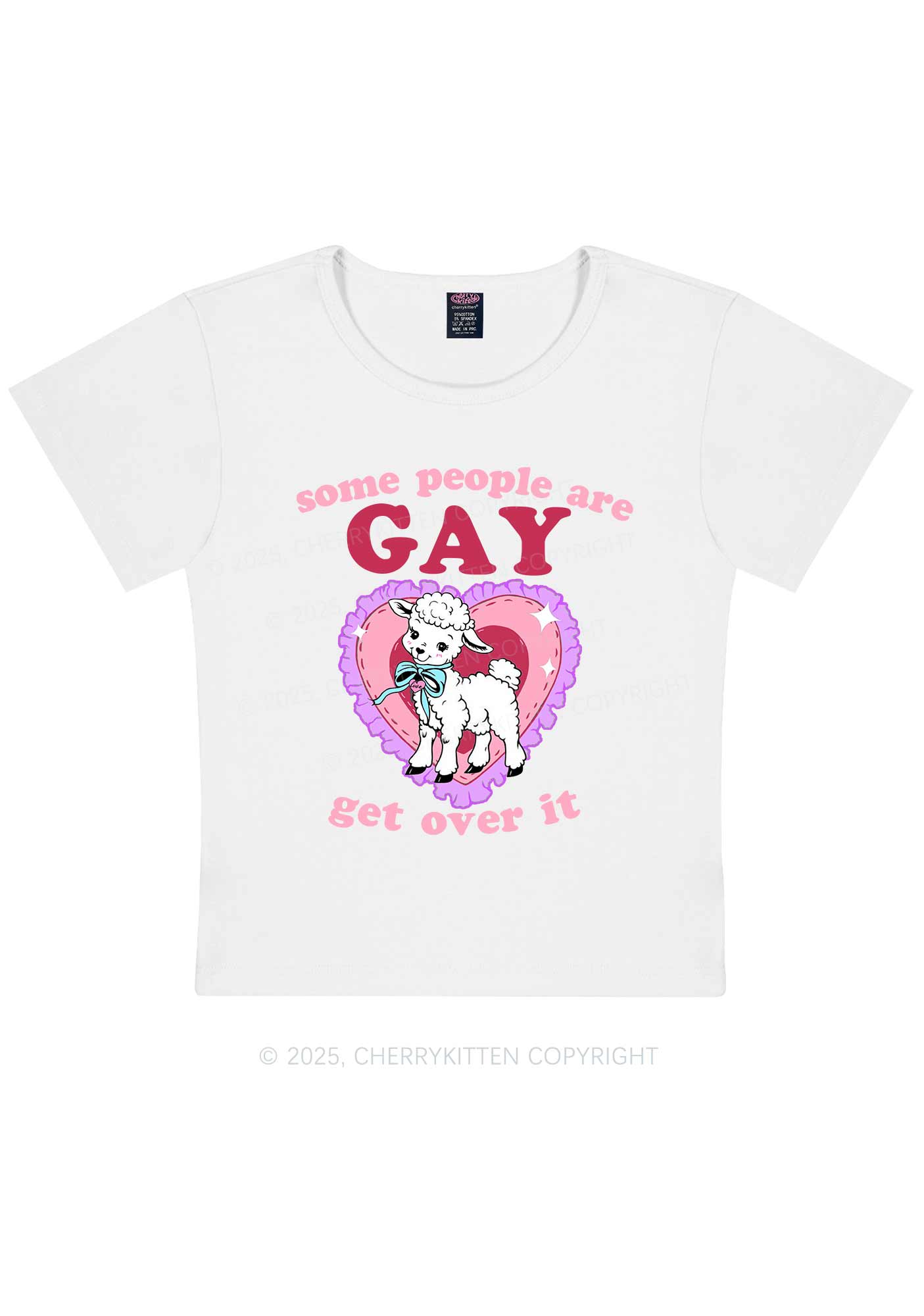 Some People Are Gay Pride Y2K Baby Tee Cherrykitten
