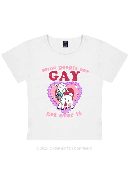 Some People Are Gay Pride Y2K Baby Tee Cherrykitten