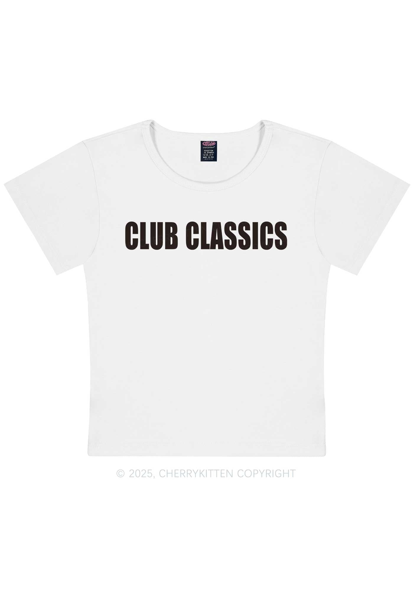 Club Classics Y2K Baby Tee Cherrykitten