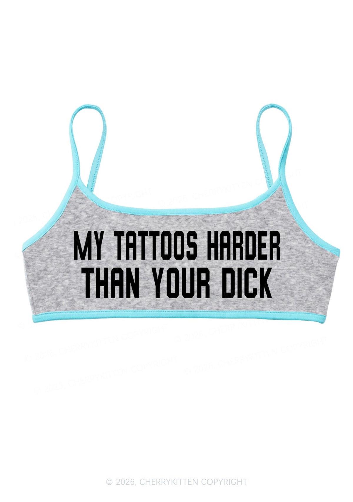 My Tattoos Harder Than Your Dxxk Y2K Super Crop Cami Cherrykitten