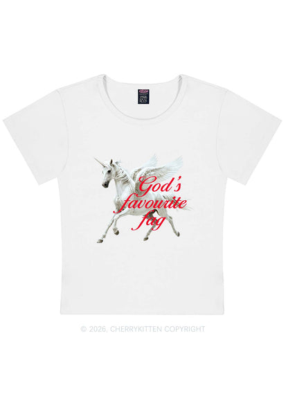 Gods Favourite Fag Pride Y2K Baby Tee Cherrykitten