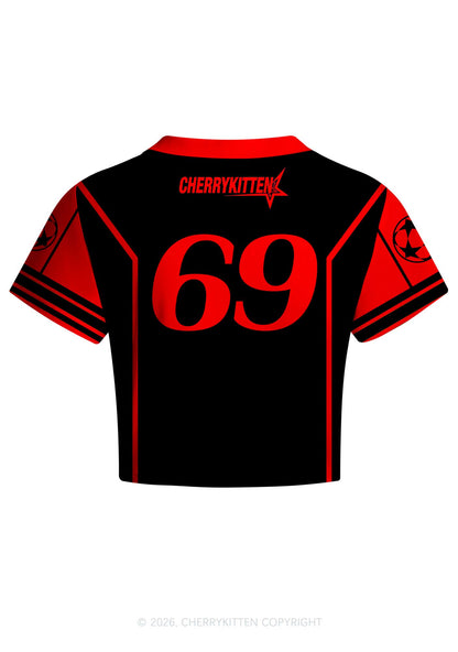 I Need A Zero Cola Y2K Crop Football Jersey Shirts Cherrykitten