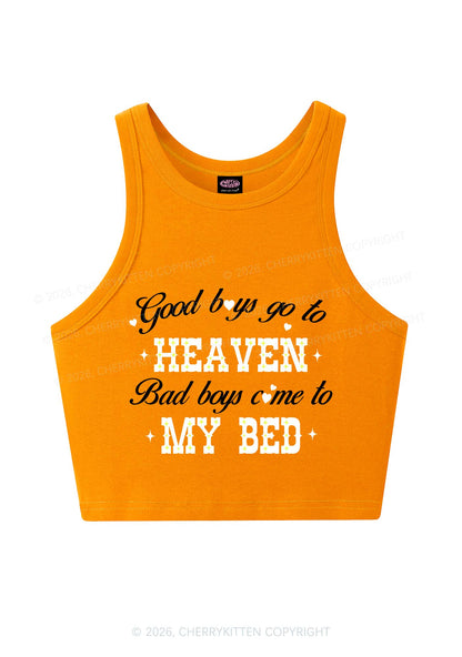 Bad Boys Come To My Bed Y2K Crop Tank Top Cherrykitten