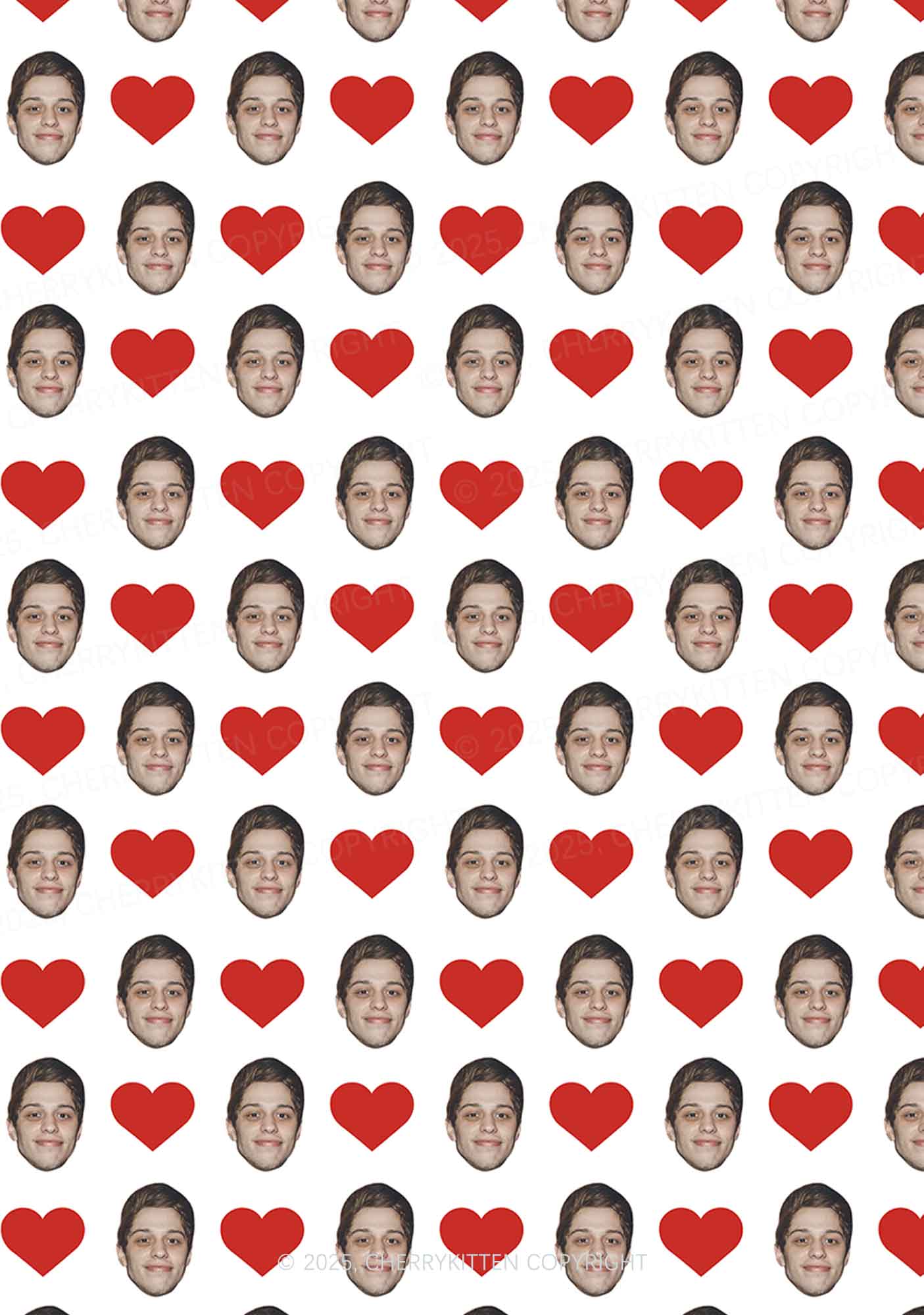 Custom White Hearts Photo Y2K Valentine's Day Y2K Fleece Long Sleeve Pajama Set Cherrykitten