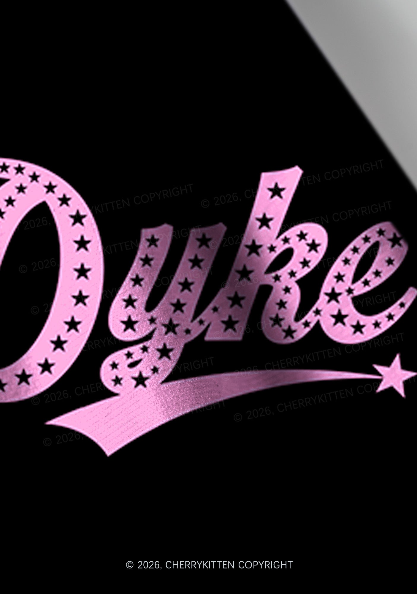 Pink Star Dyke Pride Y2K Print Headband Cherrykitten