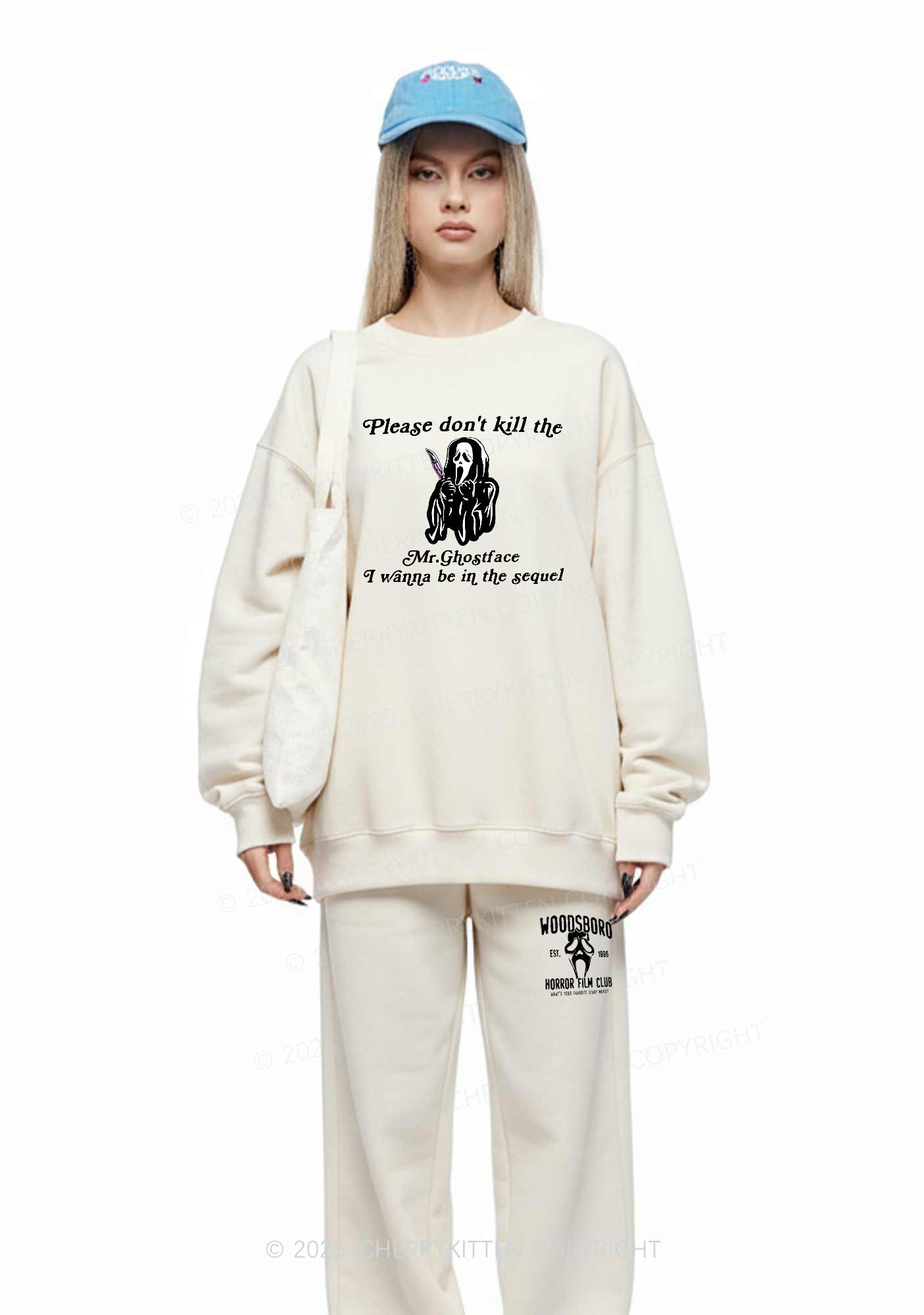 Halloween In The Sequel Y2K Fleece Sweatshirts Set Cherrykitten