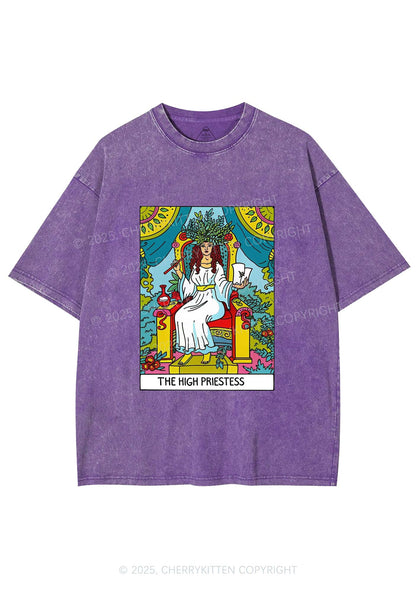 The High Priestess Y2K Washed Tee Cherrykitten