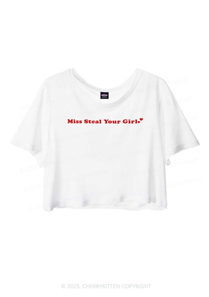 Miss Steal Your Girl Pride Y2K Sheer Crop Tee Cherrykitten