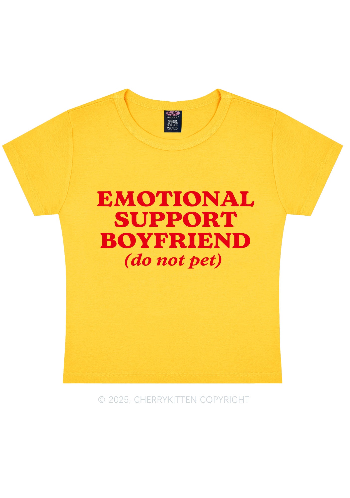 Emotional Support Boyfriend Valentine's Day Y2K Baby Tee Cherrykitten