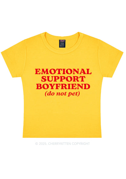 Emotional Support Boyfriend Valentine's Day Y2K Baby Tee Cherrykitten