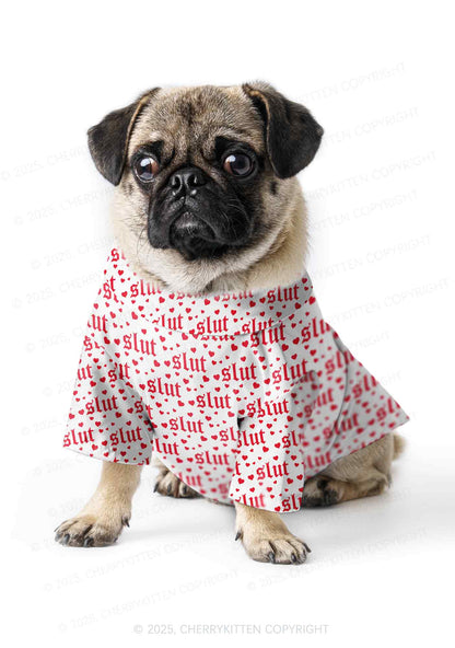 Slxt Red Heart Y2K Pet Shirts Cherrykitten