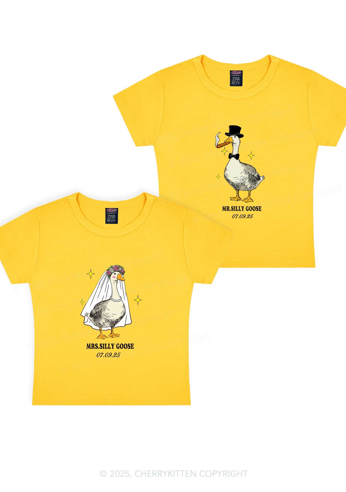 Mr Silly Goose Y2K Valentine's Day Baby Tee Cherrykitten
