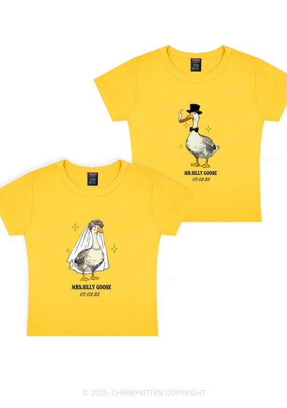 Mr Silly Goose Y2K Valentine's Day Baby Tee Cherrykitten