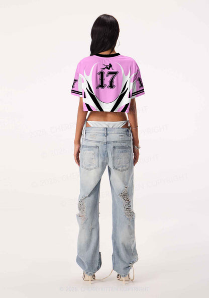 Dibs On The Girls Pride Y2K Crop Sport Jersey Shirts Cherrykitten