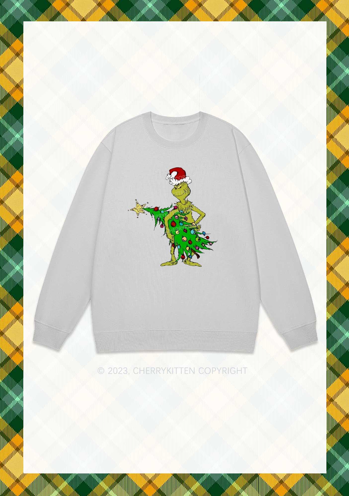 Stealing Christmas Tree Y2K Sweatshirt Cherrykitten