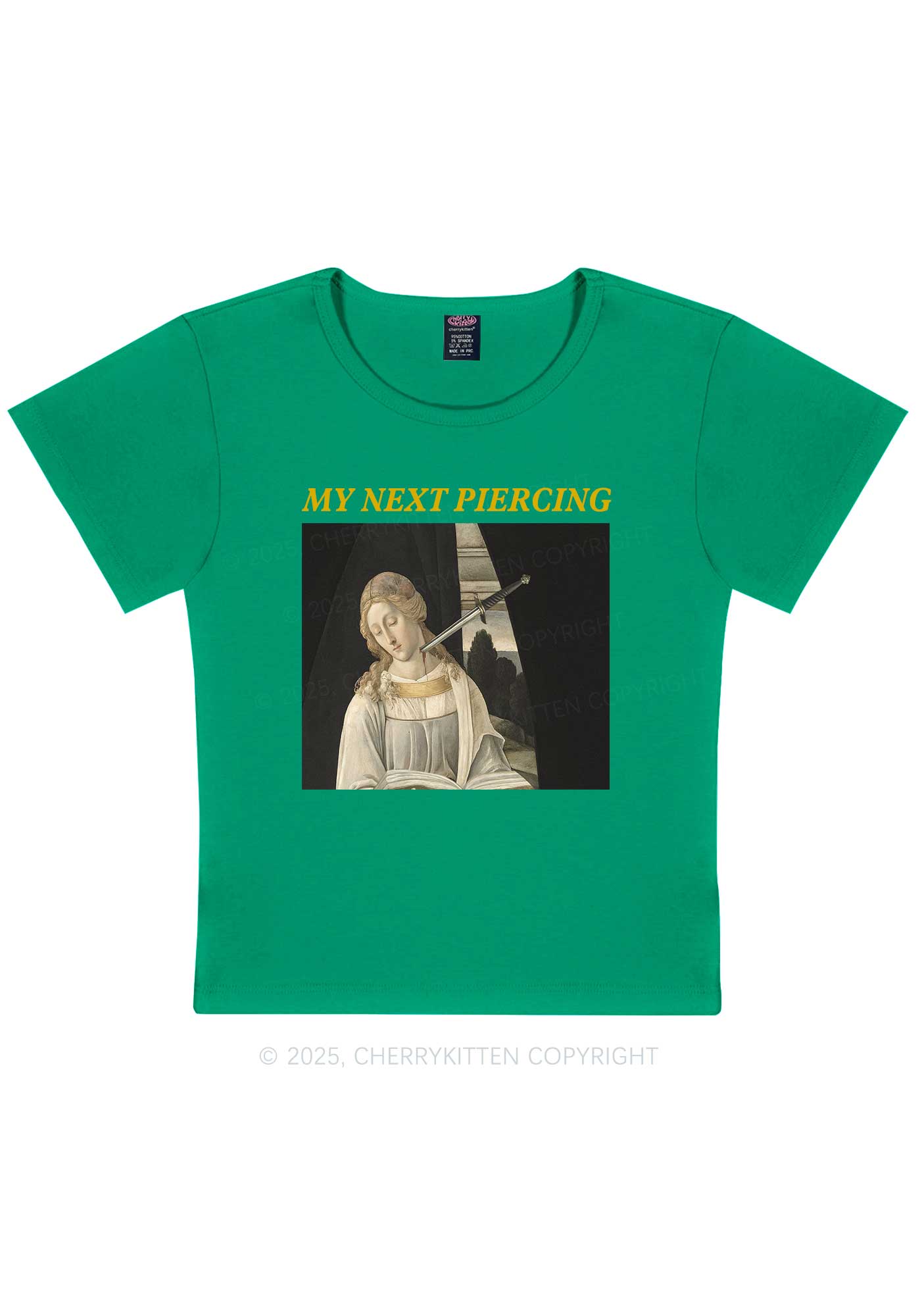 My Next Piercing Y2K Baby Tee Cherrykitten