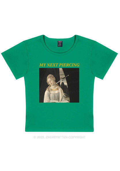 My Next Piercing Y2K Baby Tee Cherrykitten