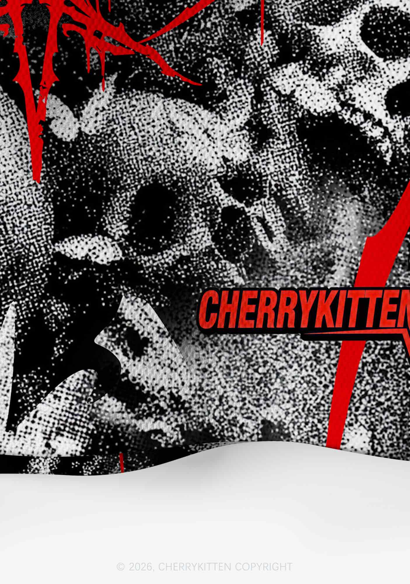 Halloween Punk Cxxt Y2K Crop Sport Jersey Shirts Cherrykitten